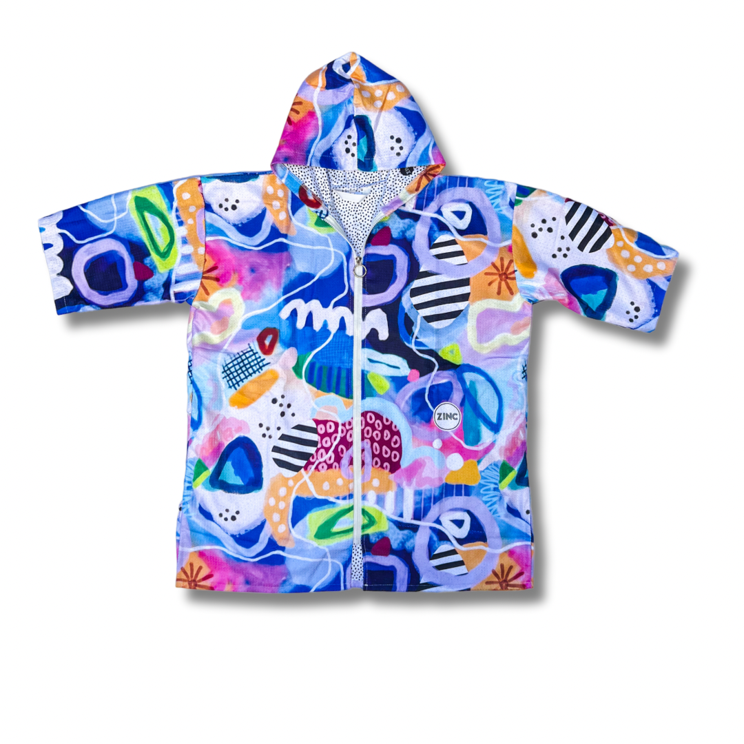 Medium Sized Zippered Hooded Towels in Absolute Chaos, great for