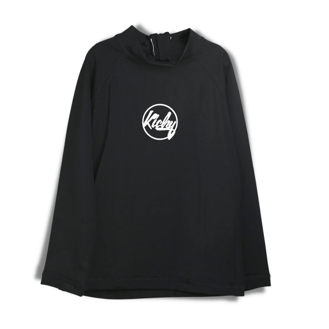 Rashguard Shirt Black (White Logo - Size 1 only)